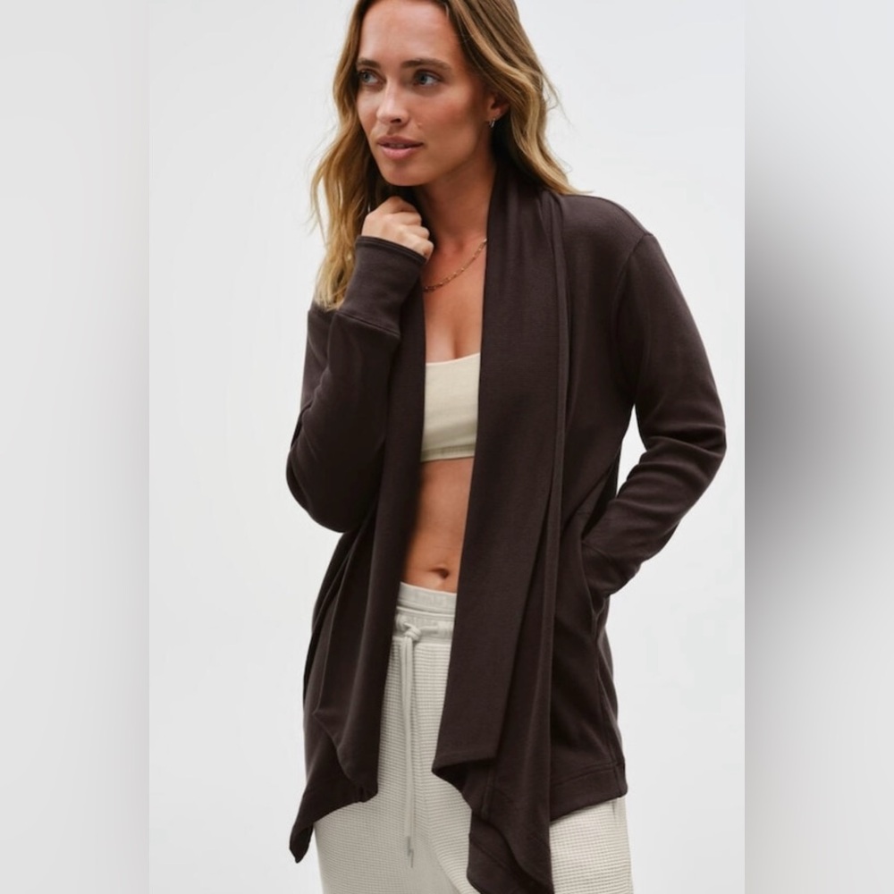 NWT-Athleta Truffle Pranayama Restore Rib Wrap, Large - Picture 1 of 9